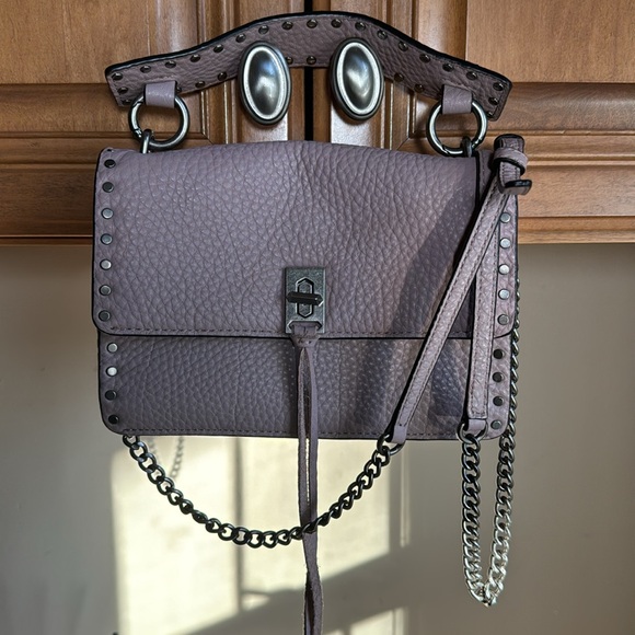 REBECCA MINKOFF TWO-WAY FLAP BAG, MAUVE - Picture 4 of 11